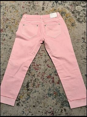 J. Jill Pastel Pink Cropped Straight-Leg Jeans
